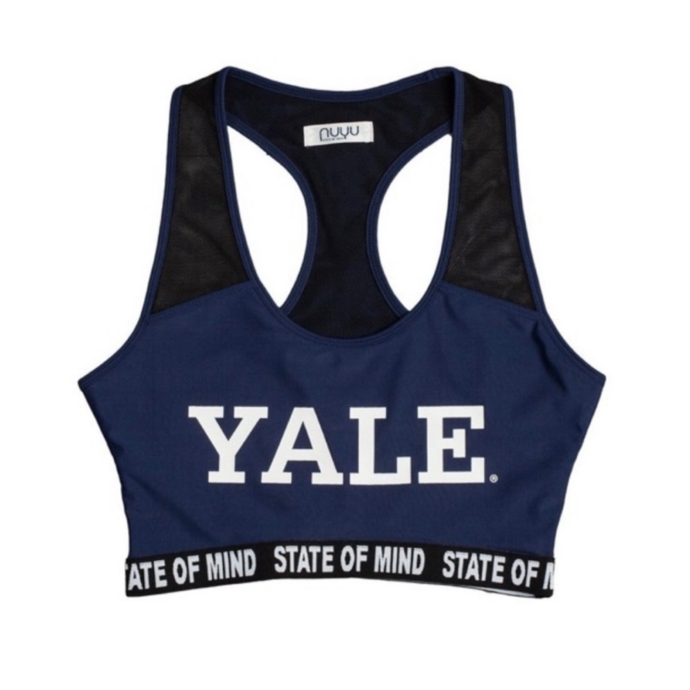 Yale UNIVERSITY RACERBACK SPORTY BRALETTE Size M NWOT